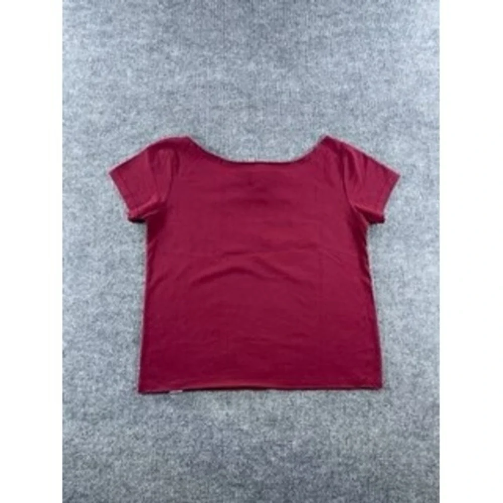 Dr Pepper Womens Maroon Lounge Set Crop Top and Wide Leg Sweatpants Size Medium